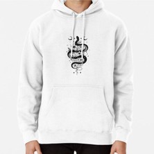 Hvit Stein Serpent Spell-Black Baskılı Sweatshirt