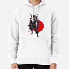 Hvit Stein Samurai Iv Bishamon Baskılı Sweatshirt