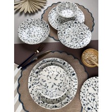 Kadıkızı Blue Bells 24 Parça 6 Kişilik Fine Stoneware Yemek Takımı