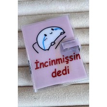 Zarif Luxury Pembe Renk Incinmişsin Dedi Yazılı Mini Defter