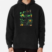 Hvit Stein Home Is Where My Plants Are Baskılı Sweatshirt