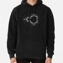 Hvit Stein White - Linear Mandelbrot Baskılı Sweatshirt