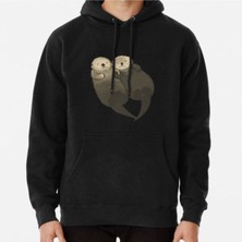 Hvit Stein Significant Otters - Otters Holding Hands Baskılı Sweatshirt