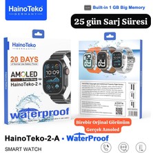 Haino Teko Germany Ultra 2A Su Geçirmez Uzun Pil Ömrü 49MM Akıllı Saat 3 Kordon 1gb Hafıza