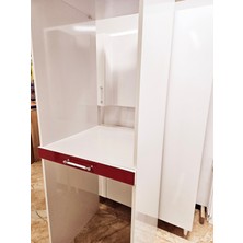 Lavanta Mobilya İmalat Mdf Dicle Kırmızı Çamaşır Makinesi ve Kurutma Makinesi Dolabı