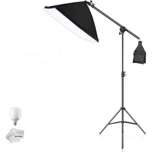 Tianya Ürün Reklam Moda Makyaj Stüdyo Için Crossbarlı 50 x 70 cm Softbox 40W Torch Ampullü LED Sürekli Işık