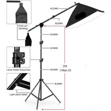 Tianya Ürün Reklam Moda Makyaj Stüdyo Için Crossbarlı 50 x 70 cm Softbox 40W Torch Ampullü LED Sürekli Işık