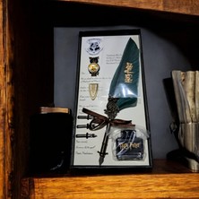 Harry Potter Seti Yazı Kalemi + Mürekkep + Kitap Ayraçlı Divit Kalemseti