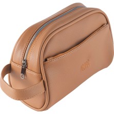 Nons Deri Taba Erkek Tıraş Çantası, Günlük El Çantası, Portföy&clutch Bakım Çantası