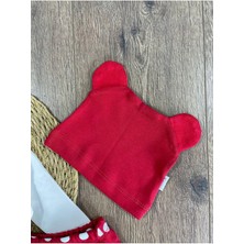 Bebicix Puantiyeli Fiyonklu Bereli Alttan Çıtçıtlı Kız Bebek Takım