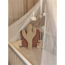 Pufftable Peluş Kaktüs Yastık Dekoratif Kırlent Iç Dolgulu Teddy Kumaş Büyük Boy