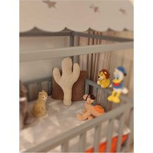 Pufftable Peluş Kaktüs Yastık Dekoratif Kırlent Iç Dolgulu Teddy Kumaş Büyük Boy
