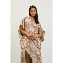 Befera Design Müslin Panço Etnik Kimono Pamuklu Jakarlı Bornoz Kaftan Sabahlık