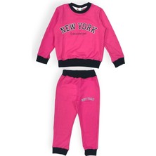 New York Baskılı Kız Çocuk Eşofman M00693