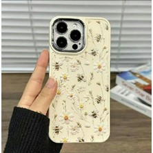 Laikas Accessory iPhone 14 Pro Sevimli Ve Şık Çiçek Arı Desenli Silikon Cep Telefonu Kılıfı
