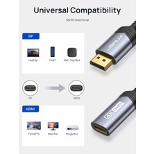 Jsaux CV0048 0.2 mt Displayport HDMI Adaptörü 1080P @60Hz Altın Kaplama Dp , Displayport To HDMI Dönüştürücü Naylon Örgülü Hp, Hdtv, Thinkpad, Monitör, Projektör, Masaüstü, Vb. ile Uyumlu