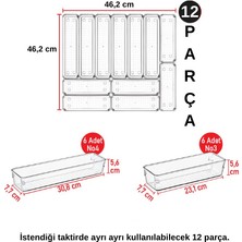 Bozhouse  6 6=12 Li Çekmeçe Kaşıklık Mutfak Çekmece Organizeri Kaşıklık