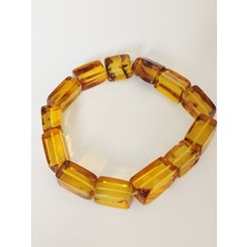 Kehribar Sarayı Özel Tasarım Doğal Kehribar Yetişkin Bileklik