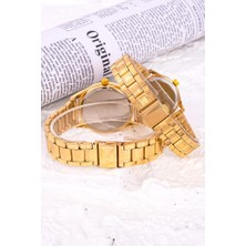 Saattino Sevgili Saati Bay Bayan Çift Kol Saatleri Gold Renk Sevgililer Günü Hediyesi ST-304253