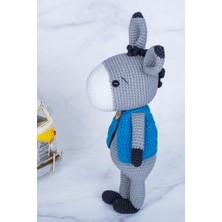 Amigurumi Turkey Amigurumi Sevimli Sıpa Yelekli Uyku Arkadaşı Organik El Örgü Bebek ST-304224