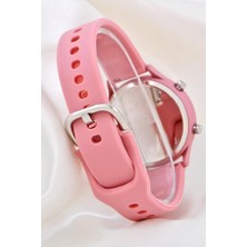Saattino Koyu Pembe Silikon Kordonlu LED Watch Genç Kız Kadın Kol Saati ST-304168