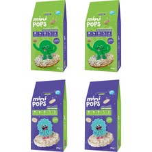 4\\\\\\\'lü Paket Mini Pops Pirinç Patlakları ve Mini Pops Karabuğday Patlakları 30G