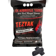 Tezyak Profesyonel Tek Kibritle Yanan Yeni Nesil Mangal Kömürü (2 Kg)