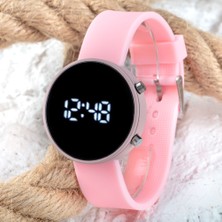 Saattino LED Watch Toz Pembe Renk Genç Kız Büyük Çocuk Kol Saati ST-303795