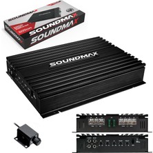 Soundmax SX-600.1D Oto Anfi Mono 4000 Watt 1 Kanal Bass Kontrol