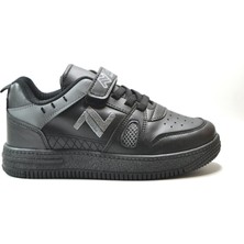 Onlo Ayakkabı Lnt.90 Siyah Cırtlı Erkek Çocuk Spor Ayakkabı