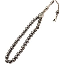 Han Ticarethane Isme Özel Gümüş Renk Hematit Taşlı Tesbih (Soru&cevap Kısmından Yazılmasını Istediğiniz Ismi Belirtiniz)