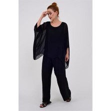 Italyan Yarasa Kollu Ipek Bluz