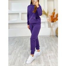 Bayan Alt-Üst Eşofman Takımı Mor - L