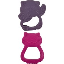 Pandish Panda & Kedi Diş Kaşıyıcı Pembe-Lila