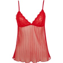 DeFacto Triangle Dantelli Kırmızı Üst B0208AX24AU