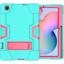 Seashell Digital Samsung Galaxy Tab S6 LITE(2020)/(2022)/(2024)PC Tpu Hibrit Cyan Gül ile Tablet Kılıfı (Yurt Dışından)