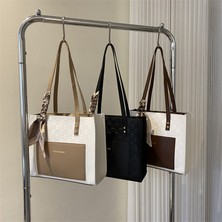 Xianhai Büyük Kapasiteli Yeni Moda Öğrenci Çantası, Yabancı Stil Kareli Kore Tarzı Moda Kadın Çantası Tote Çanta (Yurt Dışından)