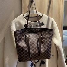 Muchen Moda Tote Kadın Çantası Yeni Yumuşak Deri Kayınvalide Büyük Kapasiteli Omuz Çantası Doku Banliyö Çantası (Yurt Dışından)