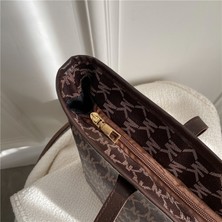 Muchen Moda Tote Kadın Çantası Yeni Yumuşak Deri Kayınvalide Büyük Kapasiteli Omuz Çantası Doku Banliyö Çantası (Yurt Dışından)