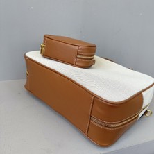 Muchen Premium Sensi Niş Tasarım Retro Kahverengi Bowling Mini Çanta Çanta (Yurt Dışından)