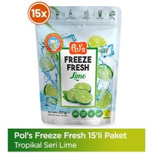 Pol's Freeze Fresh Lime 20 g x 15 Adet Freeze Dry Dondurularak Kurutulmuş Meyve