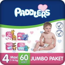 Paddlers 4 Numara Maxi 60 Adet (7-14 kg) Jumbo Paket