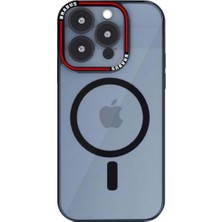 Brabus iPhone 15 Pro Uyumlu Darbe Emici Yan Katmanlı Magsafe Şeffaf Renkli Cupra Silikon Kılıf