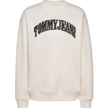 Kadın Tjw Rlx Floral Varsity Crew Sweatshirt - Kırık Beyaz