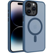 Brabus iPhone 15 Pro Max Uyumlu Çift Yan Katmanlı Darbe Emici Magsafe Transparan Deep Silikon Kılıf