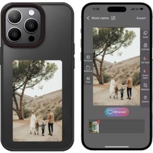 Brabus iPhone 14 Pro Max Uyumlu Nfc Fotoğraf Yansıtmalı Kişiselleştirilebilir Insta Silikon Kılıf