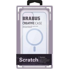 Brabus iPhone 15 Uyumlu Magsafe Özellikli Transparan Mat Kamera Ekran Korumalı Toledo Silikon Kılıf