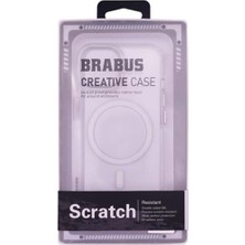 Brabus Iphone 15 Uyumlu Magsafe Özellikli Darbe Kamera Korumalı Sert Şeffaf Iron Silikon Kılıf