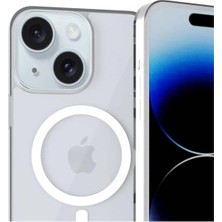 Brabus iPhone 15 Uyumlu Magsafe Özellikli Transparan Mat Kamera Ekran Korumalı Toledo Silikon Kılıf