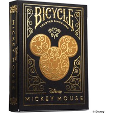 Bicycle® Disney Mickey Mouse Siyah ve Altın Sarısı Oyun Kartları